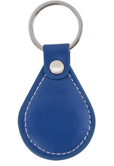 Bőr, kulcstartó formájú RFID tag, kék, IDT-7000EM-bl